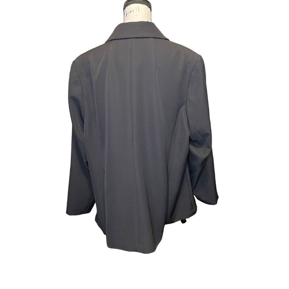 Eloquii‎ Tie Front Venice Crepe Blazer in Black, Size 24 - Picture 4 of 6
